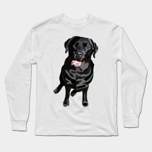 Black Labrador Doodle Long Sleeve T-Shirt